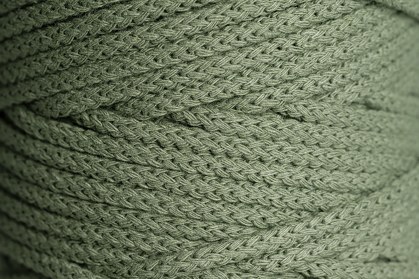 Braided Cotton Cord 5 mm x 100m (Sage Green) - Premium Braided Cord for Crochet , Macrame , Craft & DIY Project