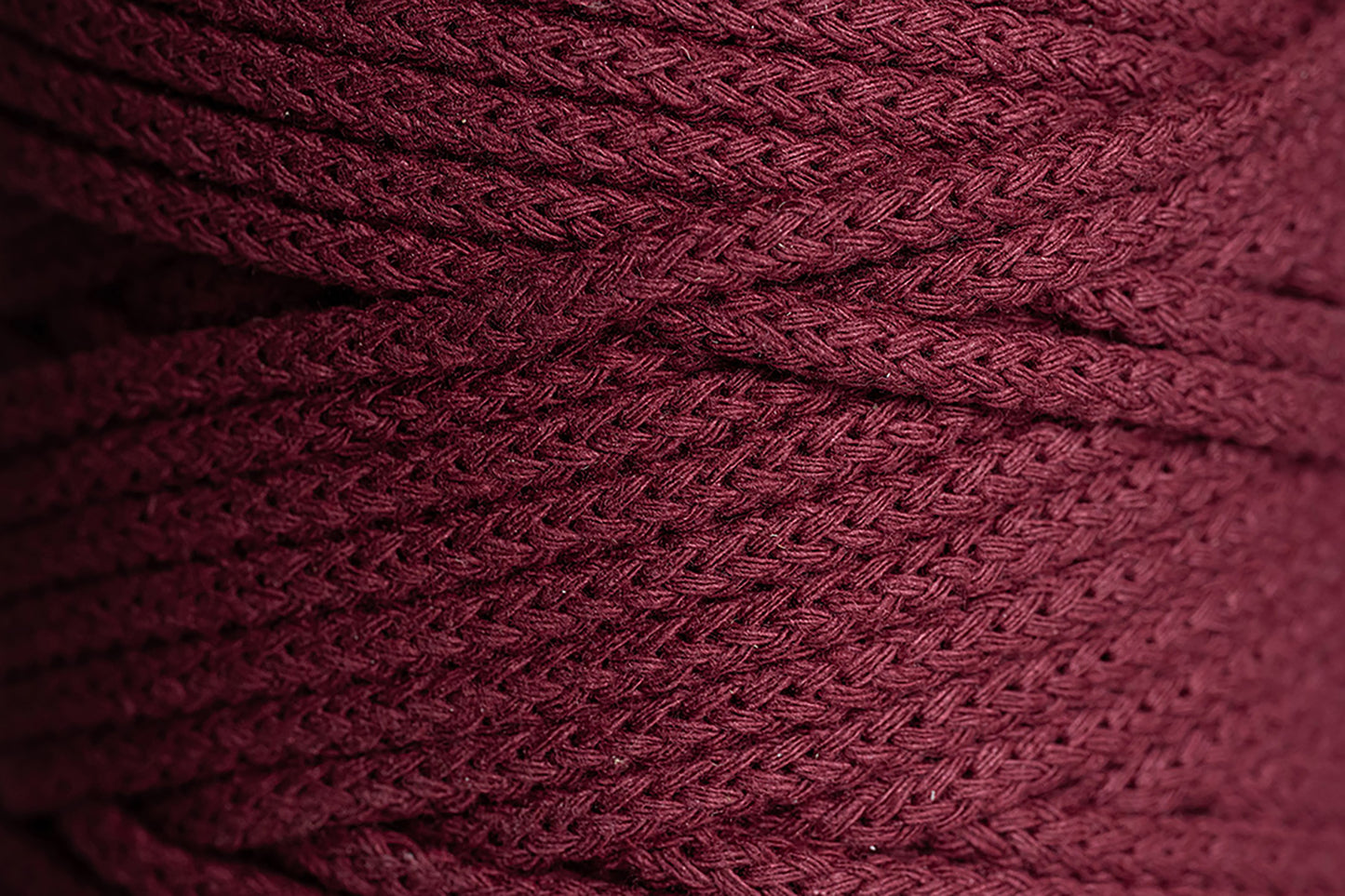 Braided Cotton Cord 5 mm x 100m (Burgundy) - Premium Braided Cord for Crochet,Macrame,Craft & DIY Project