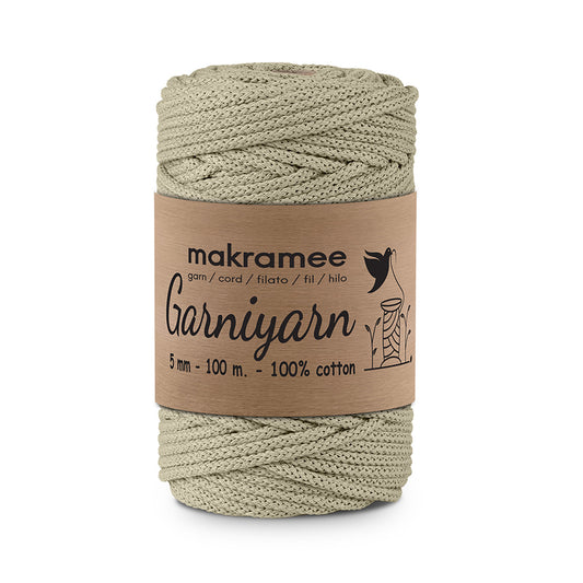 Braided Cotton Cord 5 mm x 100 m(Olive Green)  - Premium Braided Cord  for Crochet,Macrame,Craft & DIY Project