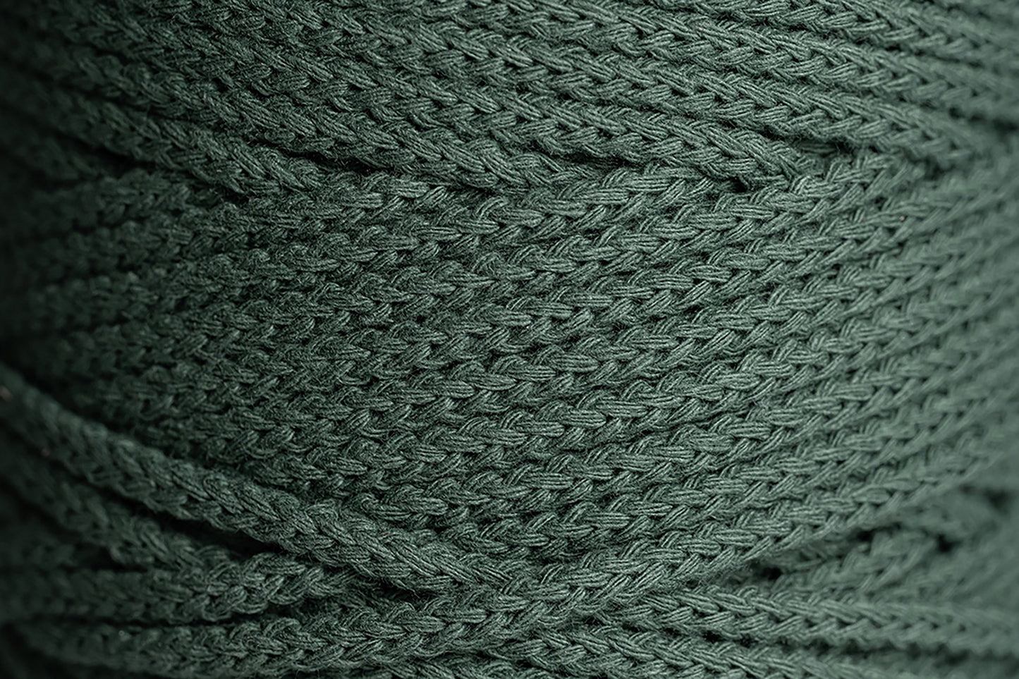 Braided Cotton Cord 5 mm x 100m (Christmas tree Green )  - Premium Braided Cord  for Crochet,Macrame,Craft & DIY Project