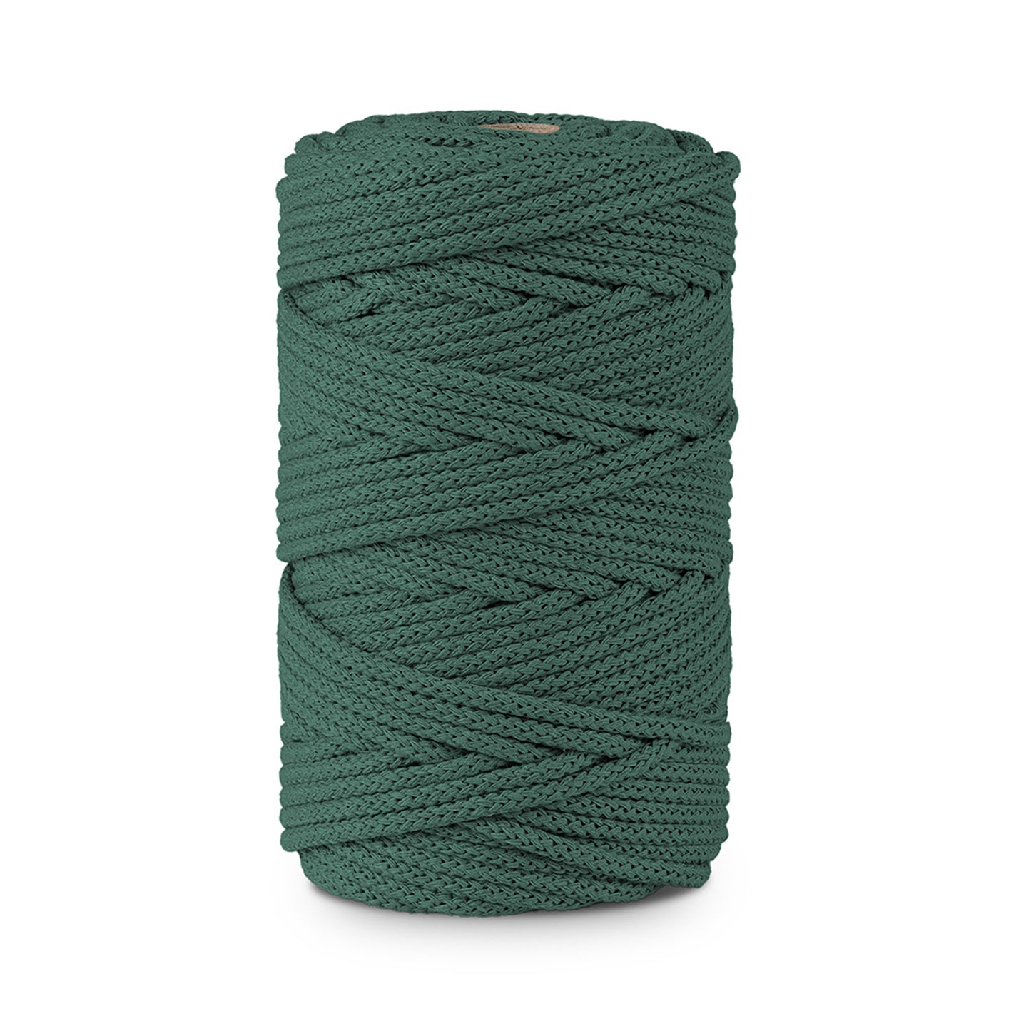 Braided Cotton Cord 5 mm x 100m (Christmas tree Green )  - Premium Braided Cord  for Crochet,Macrame,Craft & DIY Project